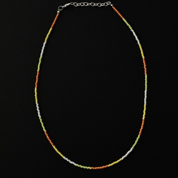 Jewelry - Fun summer layering glass seed bead necklace handmade